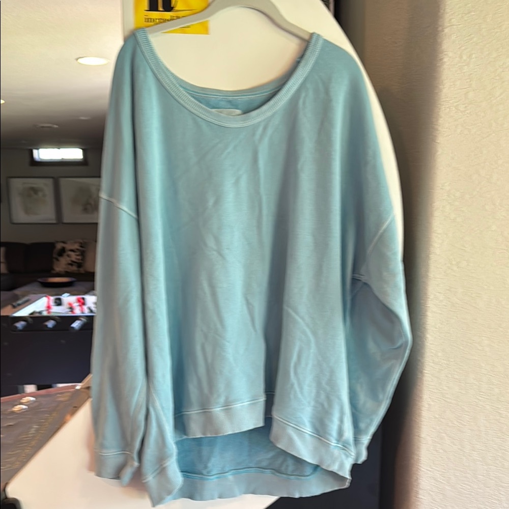 Aerie Sky Blue Relaxed Sweatshirt